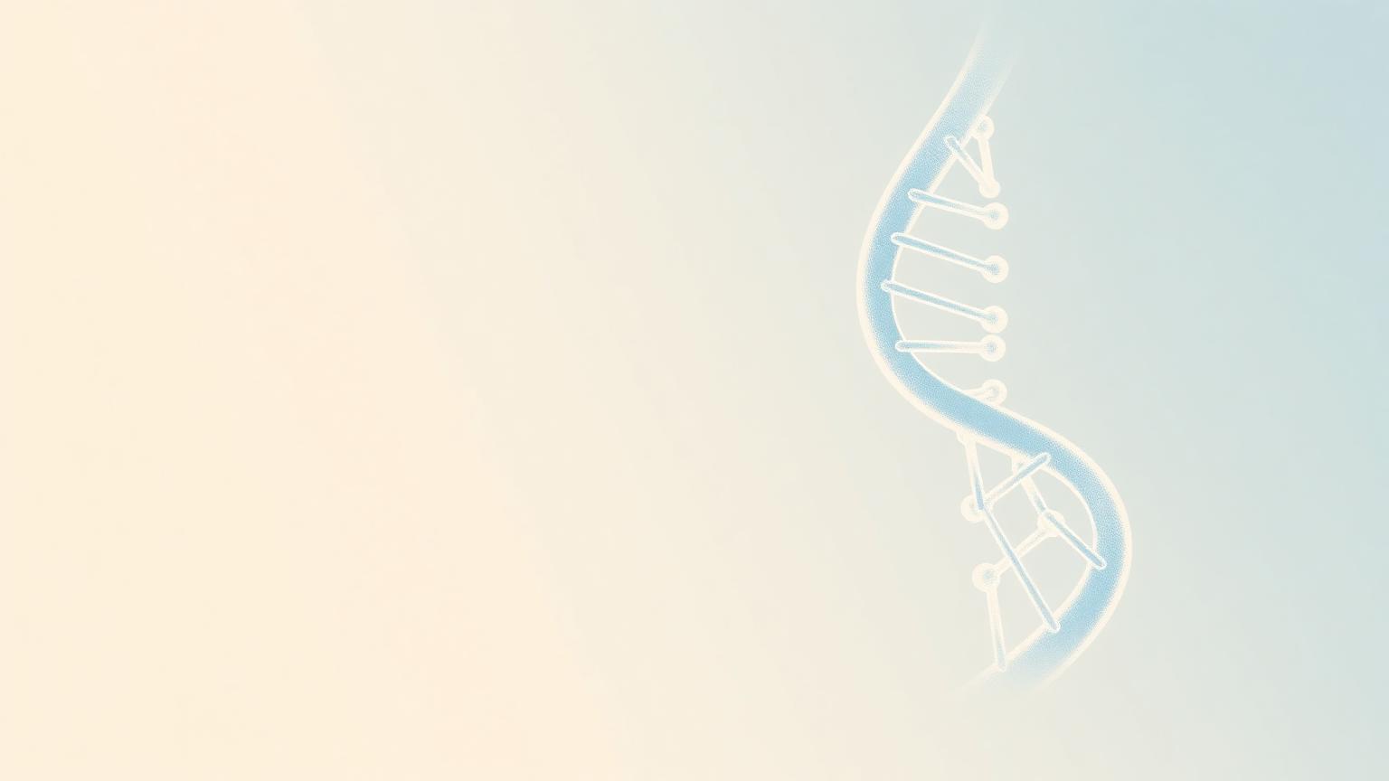 Soft illustration of a DNA helix on a warm background